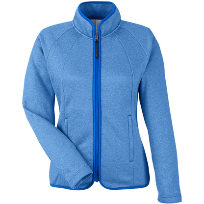 CORE365 Ladies' Venture Heathered Stripe Full-Zip