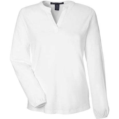 Devon & Jones Ladies' Raleigh Half-Placket Knit Top